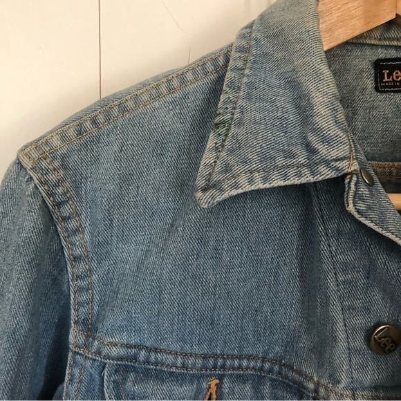 Vintage Lee Boho Coastal Cowgirl Denim Jean Jacket Small - Picture 2 of 7